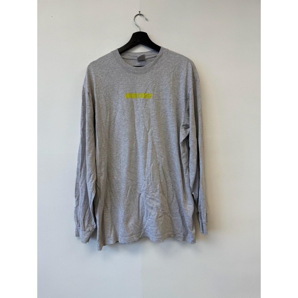 Undefeated Spellout Shirt Large Gray Long‎ Sleeve Crewneck Athletic Streetwear